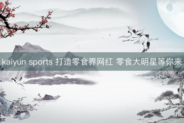 kaiyun sports 打造零食界网红 零食大明星等你来
