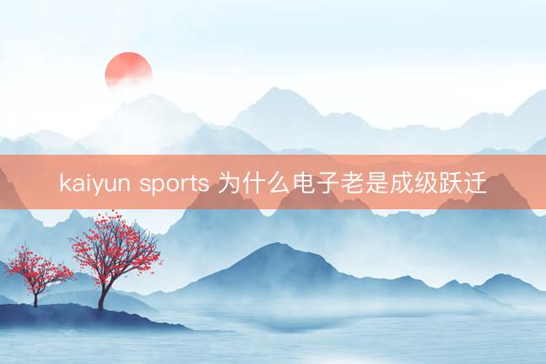kaiyun sports 为什么电子老是成级跃迁